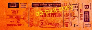 Led Zeppelin ticket for Madison Square Garden,NY 6/8/77 - Picture 1 of 2