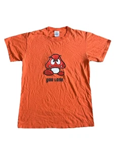 Vintage Y2K Nintendo Goomba You Lose 2003 Delta Orange T Shirt Size Small - Picture 1 of 6