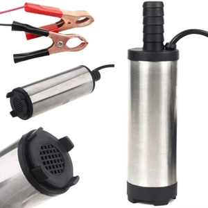 Pompa Sommersa 12V Immersione Travaso Olio Acqua Gasolio Carburante 60W Pumps - Foto 1 di 7