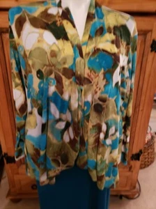 Cárdigan para mujer Chicos azul verde blanco bonito frente abierto talla 3 - Imagen 1 de 3