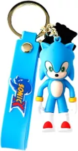 Sonic The Hedgehog 3D Figure Keychain with SonicX Keyring Pendant - Picture 1 of 1