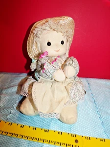 Rag Doll Wind Up Music Box "Small World After All" Head Moves SO CUTE Vintage - Picture 1 of 5