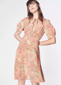 LK Bennett Marceau Floral Silk Dress Pearl Button UK 14 / EU 42 / US 10 - Bild 1 von 13