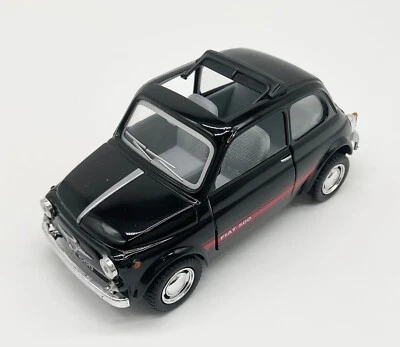 Kinsmart ,,Fiat 500 Nuova,, schwarz 1:24 Klassiker (Pullback) Rückzugmotor ,NEU, - Bild 1 von 4