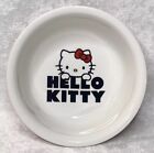 Hello Kitty Keramik Haustier Futter Schüssel Schüssel 5"" Durchmesser rosa mit großen roten Schleifen Neu mit Etikett!