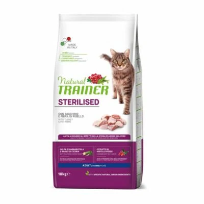 Natural Trainer Cat Sterilised - Gatto Sterilizzato - Con Tacchino Kg 10 - Immagine 1 di 4