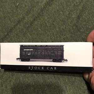 Southern Pacific Stock Car D & RGW 39386 Cattle Car Model Railroad Black Train - Picture 1 of 3