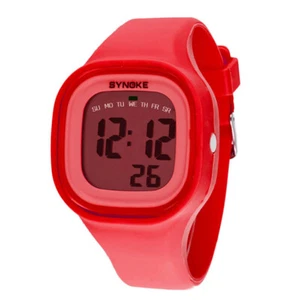 Silicone LED Light Digital Sport Wrist Watch Kid Women Girl Men Boy RD - Picture 1 of 3