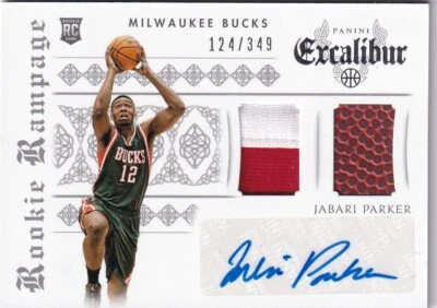 2014-15 Panini Excalibur Rookie Rampage Auto Dual Jsys #23 Jabari Parker 124/349 Foto 1 de 2