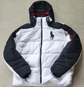 Polo Ralph Lauren Men Big Pony Hooded Down Puffer Jacket White Big & Tall 3XLT - Picture 1 of 10
