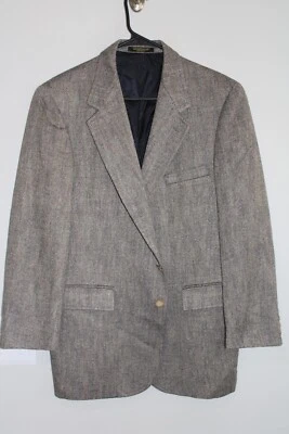 VINTAGE BROWN HERRINGBONE EVAN PICONE MAY D&F SILK SPORT COAT 42R suit jacket - Image 1 of 4