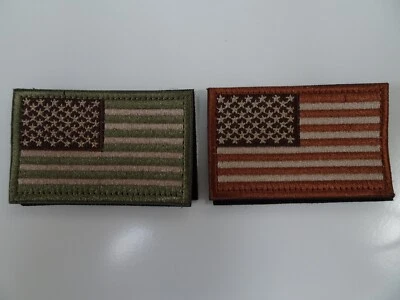 American Flag Patches USA Flag Patch 2" x 3.25" inch hook & loop closure X2 - Image 1 of 2