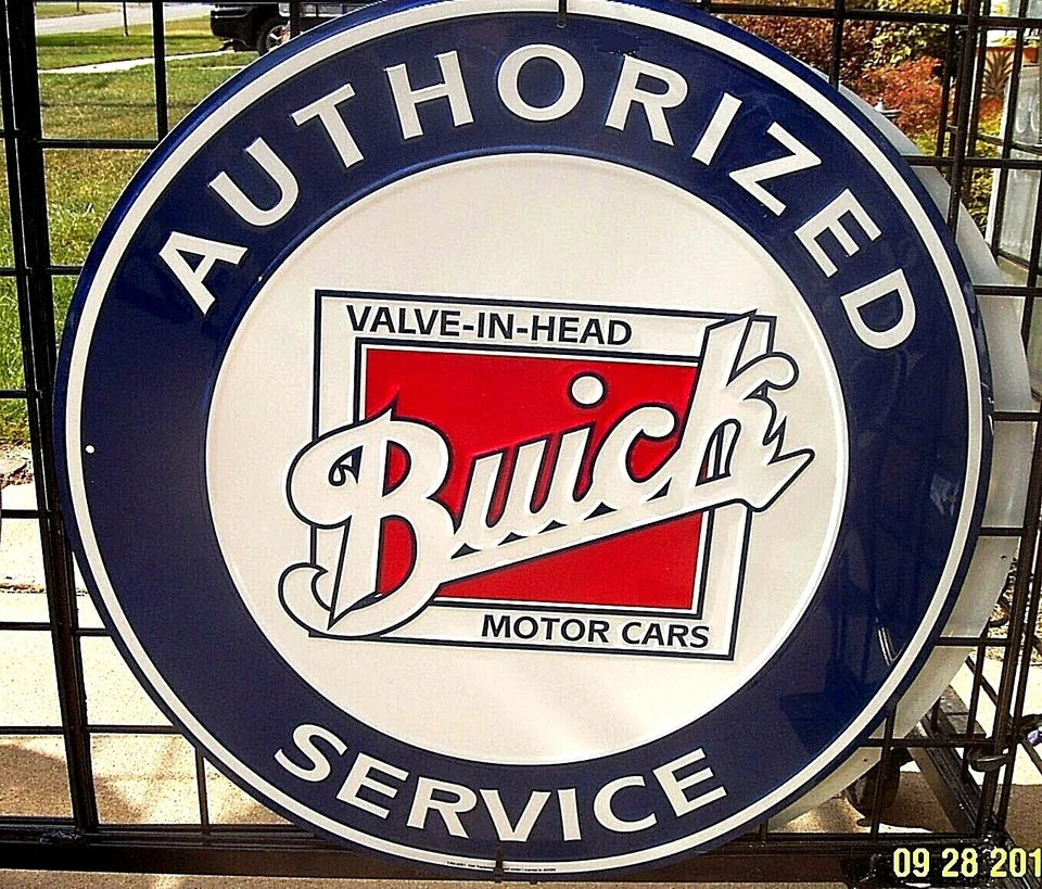 Nostálgico Autorizado BUICK Service 12" Aluminio Repujado Hombre Cueva Letrero Rivera Foto 1 de 1