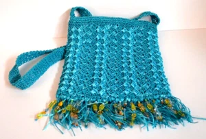 Cappelli straworld teal blue shoulder bag purse beaded - Picture 1 of 8