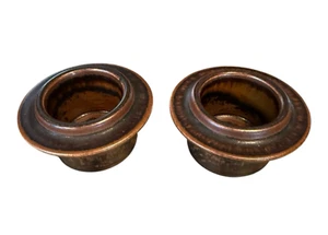 Arabia of Finland Set of 2 Egg Cup Holders Ruska Pattern Brown Stoneware Pottery - Picture 1 of 4