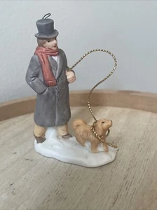 Vintage R.O.C Man Walking A Dog Christmas Nativity Figure - Picture 1 of 5