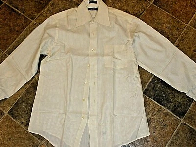 Camisa social masculina vintage Silcron Damon tamanho 15 1/2 - 34 off white/bege (15) - Imagem 1 de 4