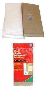 Kit de clavos para ventanas de tormenta al aire libre HAZLO, 3 x 6 pies, 1,25 mil hojas transparentes de polietileno-4 - Imagen 1 de 5
