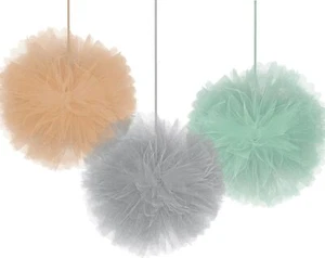 Soft Jungle Safari Animal Cute Baby Shower Party Hanging Fluffy Decorations - Picture 1 of 1