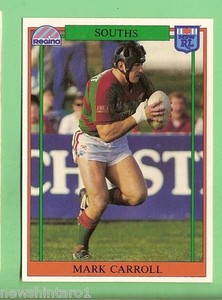 1993  SOUTH SYDNEY RABBITOHS  RUGBY LEAGUE CARD #52  MARK CARROLL