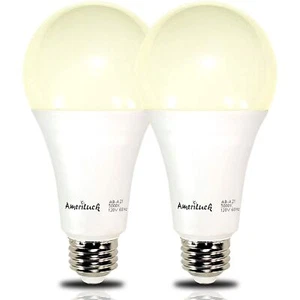 A21 LED Light Bulb 150W Equivalent 3000K Daylight Non-Dimmable 4 Pack - Picture 1 of 7