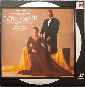 KATHLEEN BATTLE WYNTON MARSALIS – BAROQUE DUET 12" LASERDISC - Picture 1 of 7