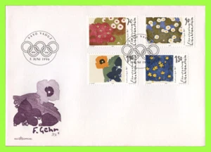 Liechtenstein 1996 Gehr Centenario, Juego de pinturas en portada de primer día - Imagen 1 de 1