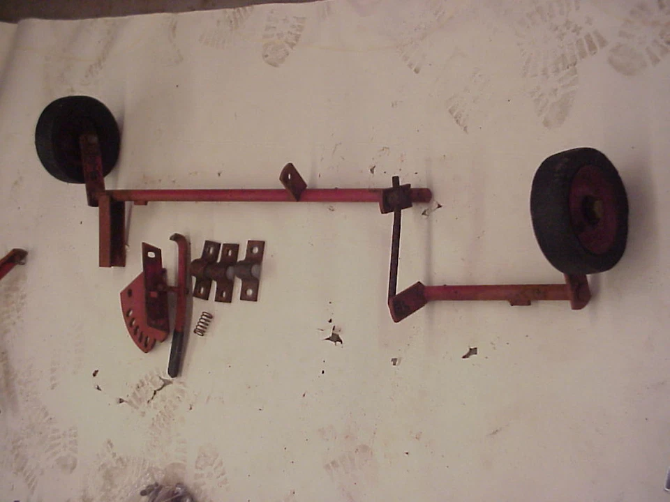 36" 2-BLADE SIDE DISCHARGE MOWER DECK REAR BOGIE WHEELS W/ HEIGHT ADJ & HARDWARE - Image 1 of 4