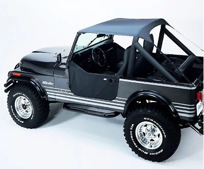 Bestop 52508-09 Traditional Style Gray Fabric Bikini Soft Top for 76-91 Jeep CJ7 Foto 1 de 3