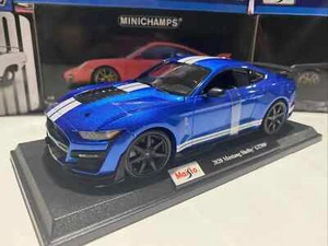 Maisto Ford Mustang Shelby GT500 2020 Blue 1:18 Diecast Brand New! - Picture 1 of 6