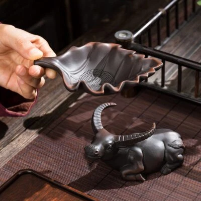 13.5cm Pottery Tea Pet Tea Strainer Tea Filter Kung Fu Tea Set Tea Ceremony - Image 1 of 4