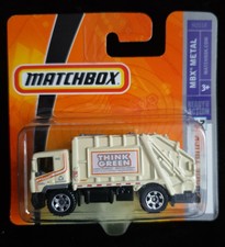 MATCHBOX GARBAGE TRUCK #47 MBX METAL THINK GREEN - NEW in UNOPENED BLISTER PACK