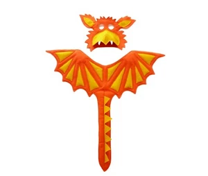 Zog Orange Dragon Wings and mask tail costume Book day character felt kids adult - Picture 1 of 3