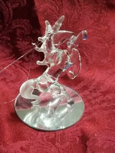 Carousel Unicorn Spun Glass Ornament Figurine - Picture 1 of 6