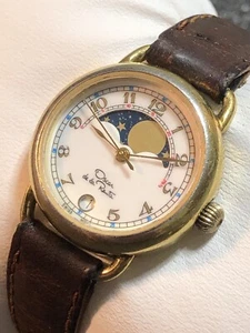 Reloj suizo vintage Oscar De La Renta fase lunar para mujer fecha batería nueva - Imagen 1 de 24
