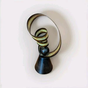 Mid Century Modern Ribbon And Ball Metal Sculpture MCM - Picture 1 of 14