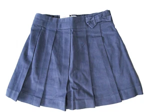 SKORT blu scuro plissettato bambina taglia 5T gioco/scuola posto bambini nuovo con etichette - Foto 1 di 11
