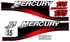 Red Mercury 135 Outboard Motor Printed Stickers Kit Engine