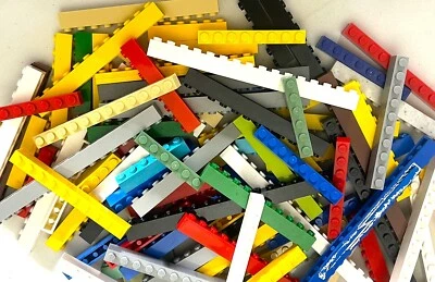 LARGE LEGO BRICK LOT of 60 Mixed Color 1X16 1X12 1X10 1X8 1x6 FREE SHIPPING !! - Image 1 of 4