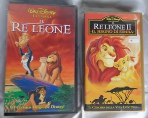 VHS 2 WALT DISNEY IL RE LEONE ORIGINALE VIDEOCASSETTA '95 '99 ITALIANO SIMBA CAR - Picture 1 of 3