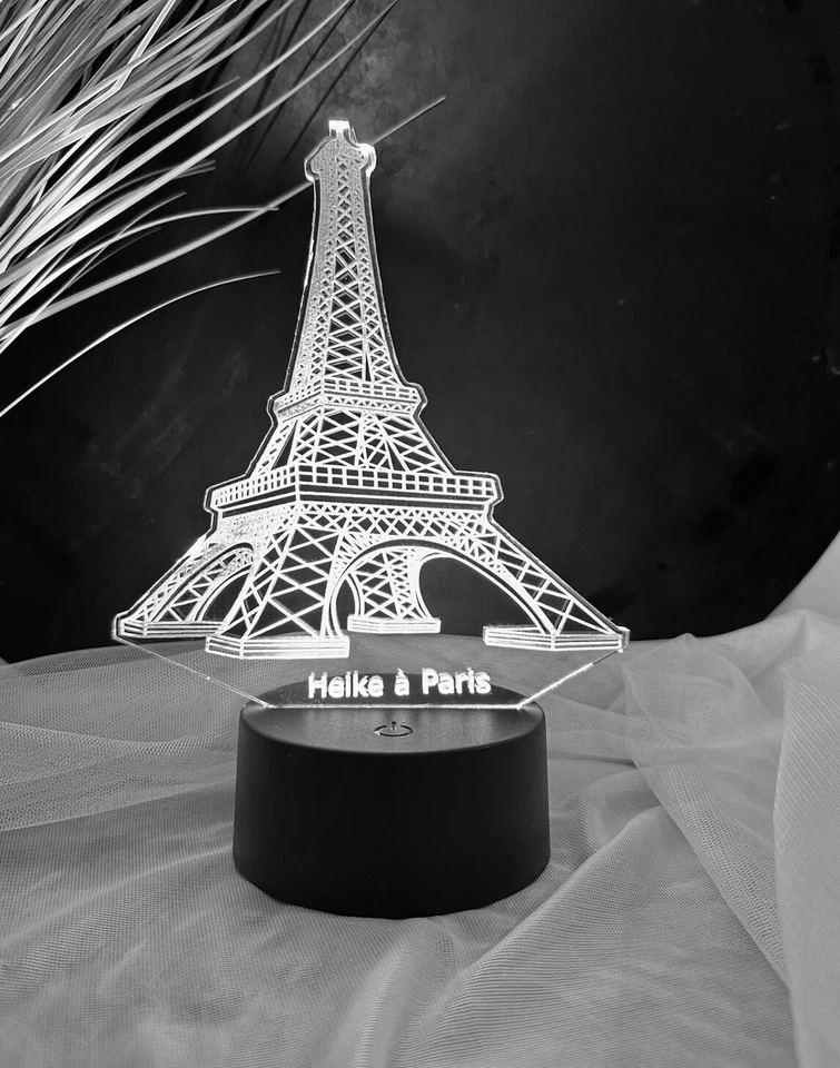 Personalisierte Acryl LDE Lichtlampe Eiffelturm Paris - Bild 1 von 4