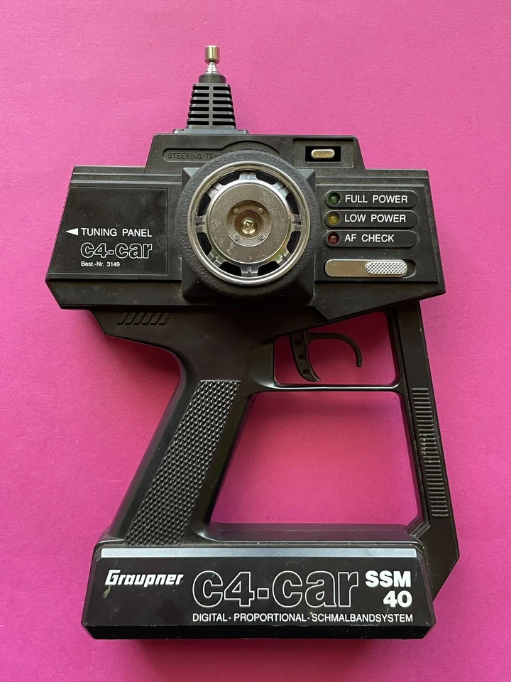 GRAUPNER C4 Renn Pistole FERNSTEUERUNG Auto RC Sender TURBO Car REMOTE C4 SSM 40 - Bild 1 von 4