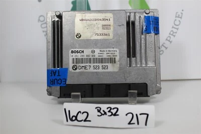7523523 BMW 745i 2002-2003 unidade de controle do motor módulo ECU 217 16C2 B32 - Imagem 1 de 4