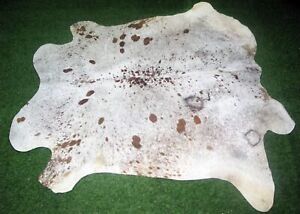 New Cowhide Rugs Hair On COW HIDE Rugs Area Cow Skin Leather Rugs (62" x 65")