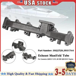 12V Exhaust Manifold Tube 3922728 3931744 Fits Cummins QSB5.9 6B ISB Engine - Bild 1 von 10