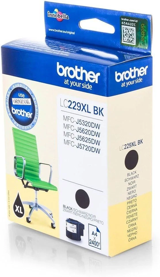 Brother LC229XL cartouche d'encre Noire authentique (TVA incluse) - Photo 1/1
