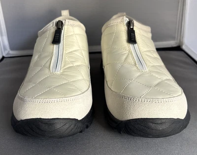 Zapatos de senderismo Lands' End Weatherfield acolchados con cremallera para mujer 8,5B marfil nuevos en caja Foto 1 de 4