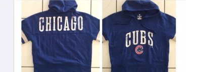NUEVO CON ETIQUETAS Mujer CHICAGO CUBS Sudadera Pullover con Capucha Diseño de 2 Caras Talla L Foto 1 de 4