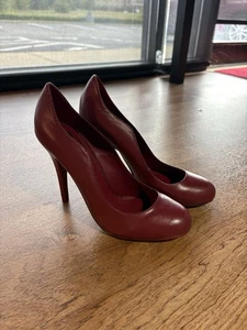 Kelsi Dagger Women Heels Size 6.5 LILLIAN CRANBERRY LEATHER - Picture 1 of 2