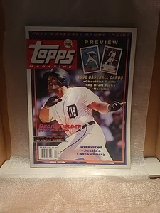 Copertina invernale 1991 Topps Magazine Cecil Fielder con 8 carte mai lette ottime condizioni - Foto 1 di 3